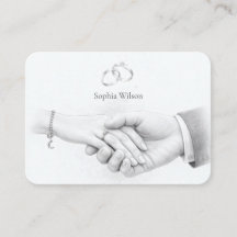 Boda romántica minimalista de la mano