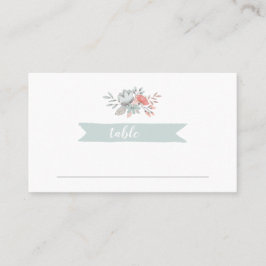 Tarjeta De Mesa Boda romántico bohemio de primavera