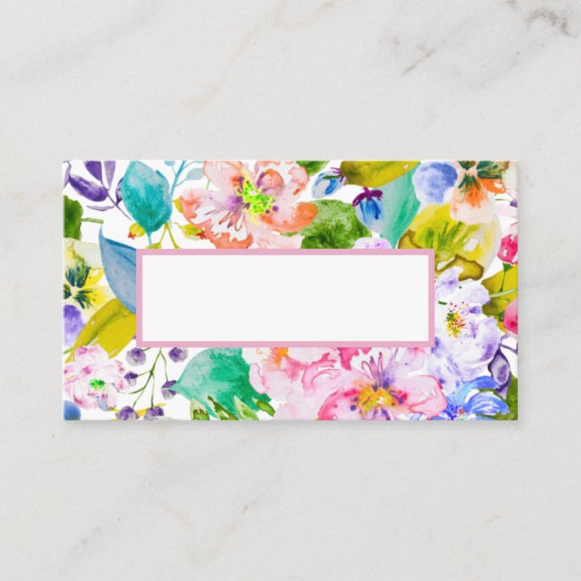 Tarjeta De Mesa Boda romántico con flor rosa pastel moderno (Anverso)