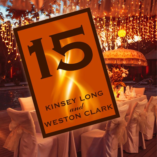 Tarjeta De Mesa Boda Romántico de Llama Ardiente (Subido por el creador)