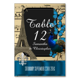 Tarjeta De Mesa Boda romántico de París