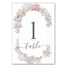 Tarjeta De Mesa Boda romántico de Rubor Peony Floral