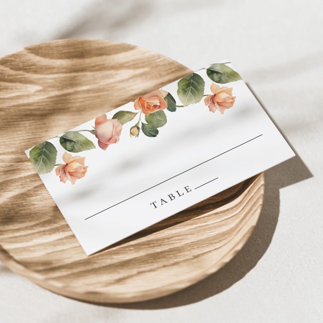 Tarjeta De Mesa Boda Rosa elegante (Subido por el creador)