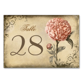 Tarjeta De Mesa Boda ruso de peones rosados