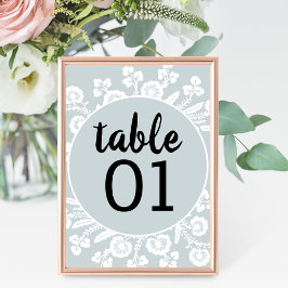 Tarjeta De Mesa Boda Rustic Lace