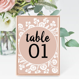 Tarjeta De Mesa Boda Rustic Lace