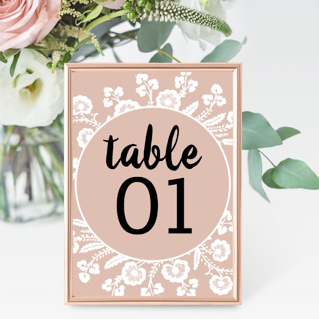 Tarjeta De Mesa Boda Rustic Lace (Subido por el creador)