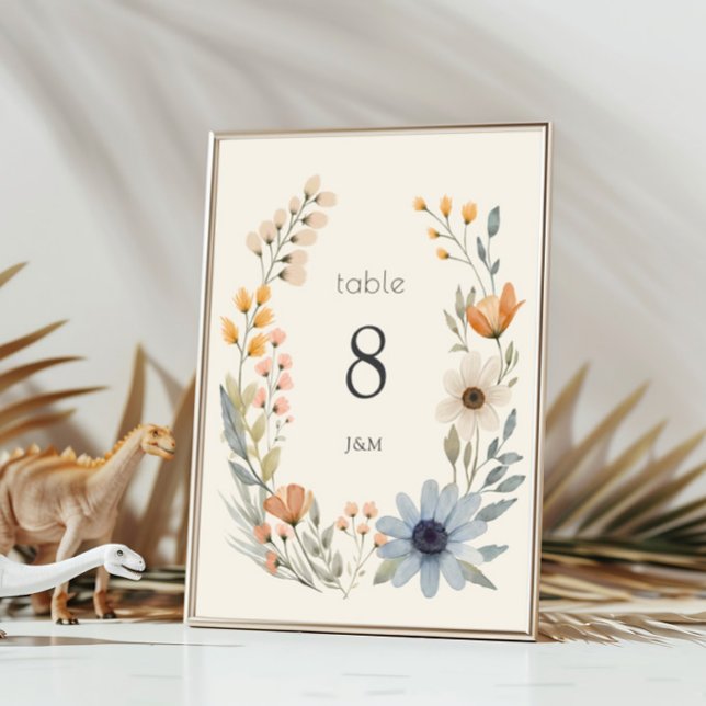 Tarjeta De Mesa Boda rústica de flores silvestres en el jardín (Subido por el creador)