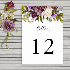 Tarjeta De Mesa Boda Rústica Floral de Primavera