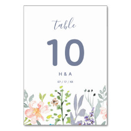 Tarjeta De Mesa boda rústico de acuarela botánica bonito