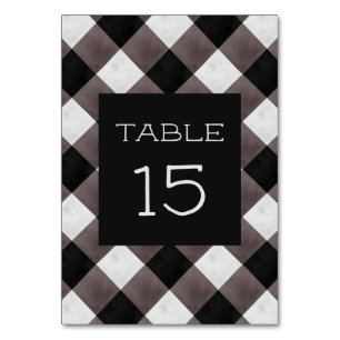 Tarjeta De Mesa Boda Rústico de Buffalo Plaid Check