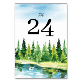 Tarjeta De Mesa Boda Rústico de Montaña