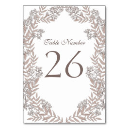 Tarjeta De Mesa Boda Rústico Marrón Vintage Botánico