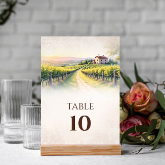 Tarjeta De Mesa Boda Rústico Romántico de Viñetería Número de Tabl