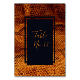 Tarjeta De Mesa boda salvaje de piel de serpiente de lujo