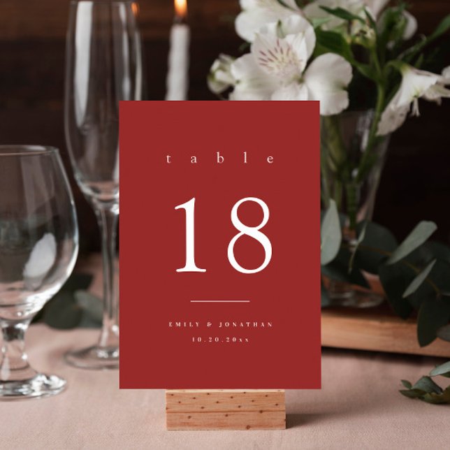 Tarjeta De Mesa Boda simple de Navidades marrones (Subido por el creador)