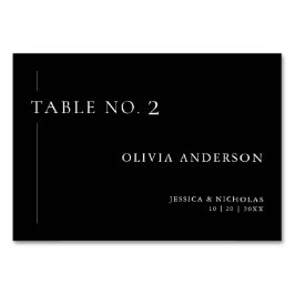 Tarjeta De Mesa Boda simple de nombres de invitados individuales e