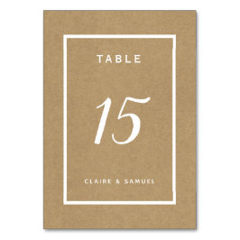 Tarjeta De Mesa Boda simple falso ruso de Kraft