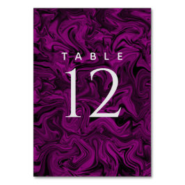 Tarjeta De Mesa Boda Simple Púrpura