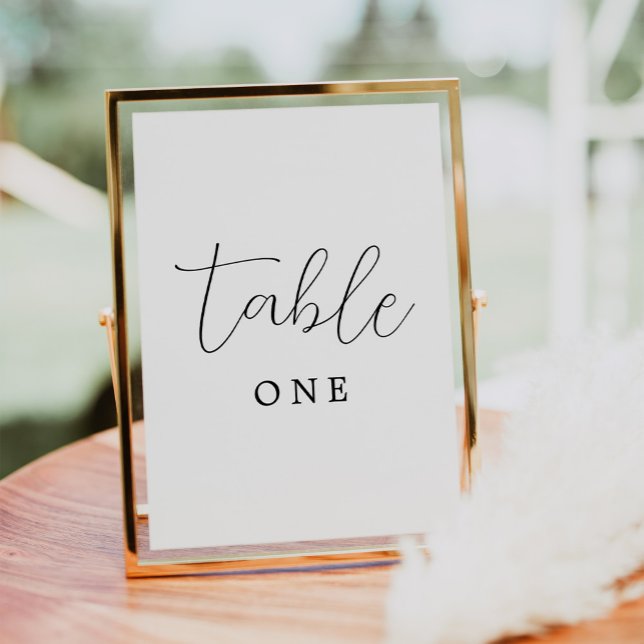 Tarjeta De Mesa Boda simple y elegante (Subido por el creador)