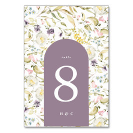 Tarjeta De Mesa Boda Spring Boho Wildflower Pampas
