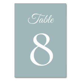 Tarjeta De Mesa Boda suave dorado de color azul turbio