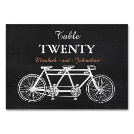 Tarjeta De Mesa Boda Tandem Chalkboard
