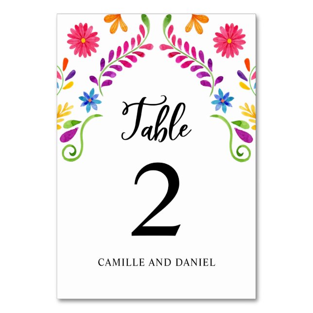 Tarjeta De Mesa Boda temático de Fiesta México (Anverso)