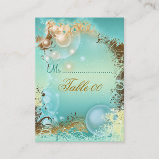 Tarjeta De Mesa Boda temático de playa - fiesta elegante