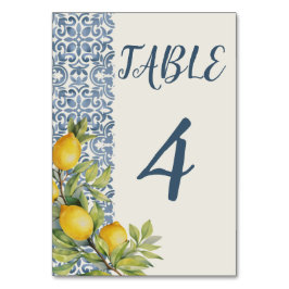 Tarjeta De Mesa Boda temático italiano Amalfi