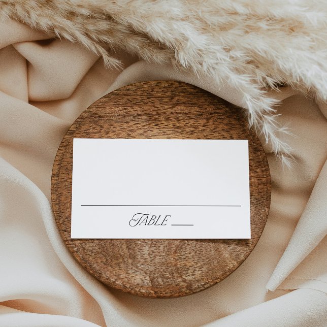 Tarjeta De Mesa Boda tipografía negra elegante moderna (Subido por el creador)