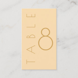 Tarjeta De Mesa Boda tonal de champán moderno