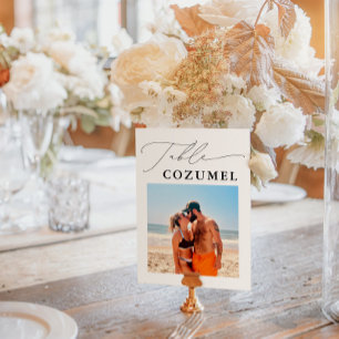 Tarjeta De Mesa Boda Travel Adventure Photo