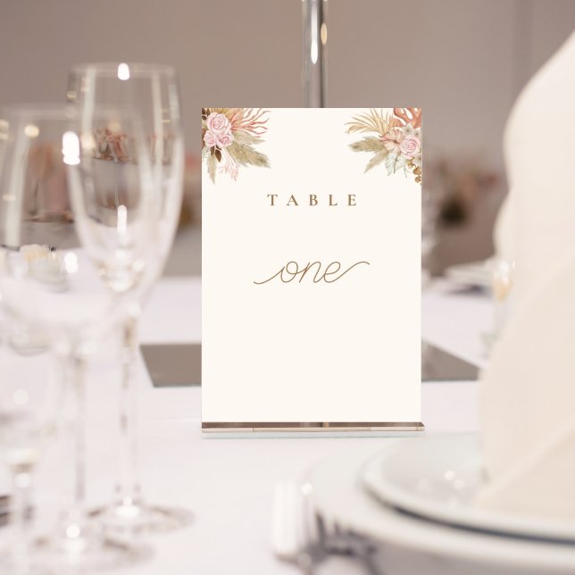 Tarjeta De Mesa Boda tropical del Boho moderno exótico (Subido por el creador)