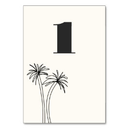 Tarjeta De Mesa Boda Tropical minimalista