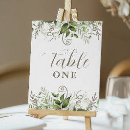 Tarjeta De Mesa Boda tropical verde