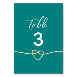 Tarjeta De Mesa Boda Verde Azul