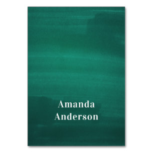 Tarjeta De Mesa Boda verde oscuro coloca tarjetas. Esmeralda moder