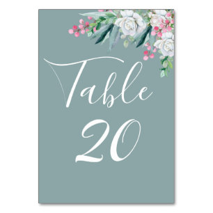 Tarjeta De Mesa Boda verde veraniego