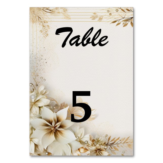 Tarjeta De Mesa Boda vinícola de navidades de invierno con flores  (Anverso)