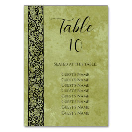 Tarjeta De Mesa Boda Vintage, Floral Floral Victoriana Rollo