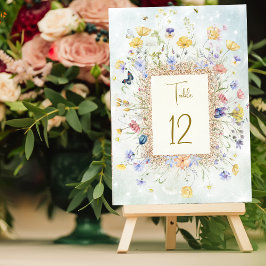 Tarjeta De Mesa Boda Wildflower Meadow