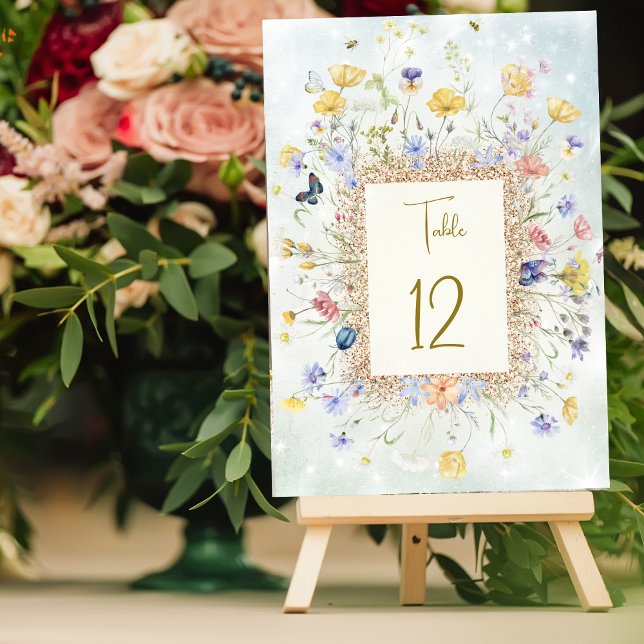 Tarjeta De Mesa Boda Wildflower Meadow (Subido por el creador)