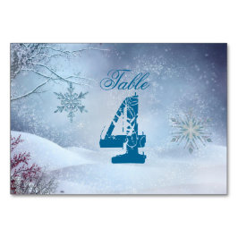Tarjeta De Mesa Boda Winter Wonderland