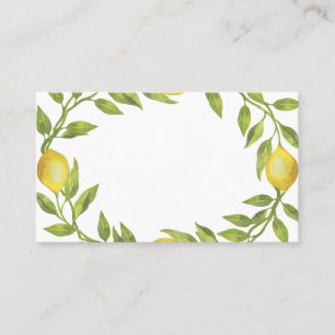 Tarjeta De Mesa Boda Wreath de color de agua de verde limón