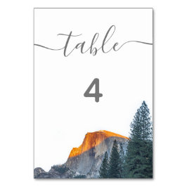Tarjeta De Mesa Boda Yosemite Half Dome Sunset