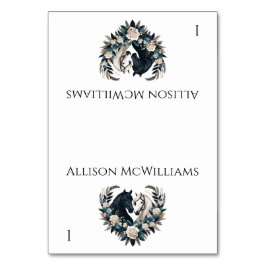 Tarjeta De Mesa Bodas de campo-Caballos con amor-