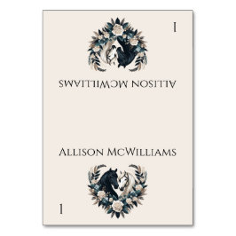 Tarjeta De Mesa Bodas de campo-Caballos con amor-