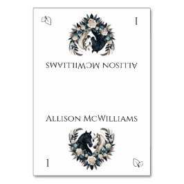 Tarjeta De Mesa Bodas de campo-caballos de amor-vegetarianos