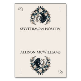 Tarjeta De Mesa Bodas de campo-caballos de amor-vegetarianos